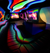 40 passenger party bus interior