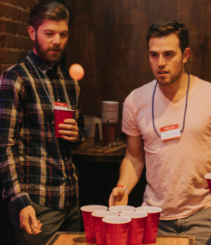 Group of men at a bachelor party