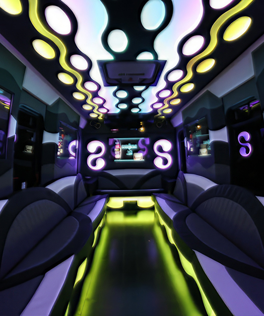 inside a limo rental