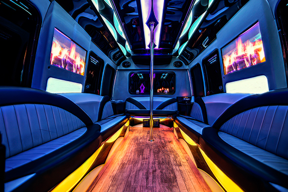 Party bus interior